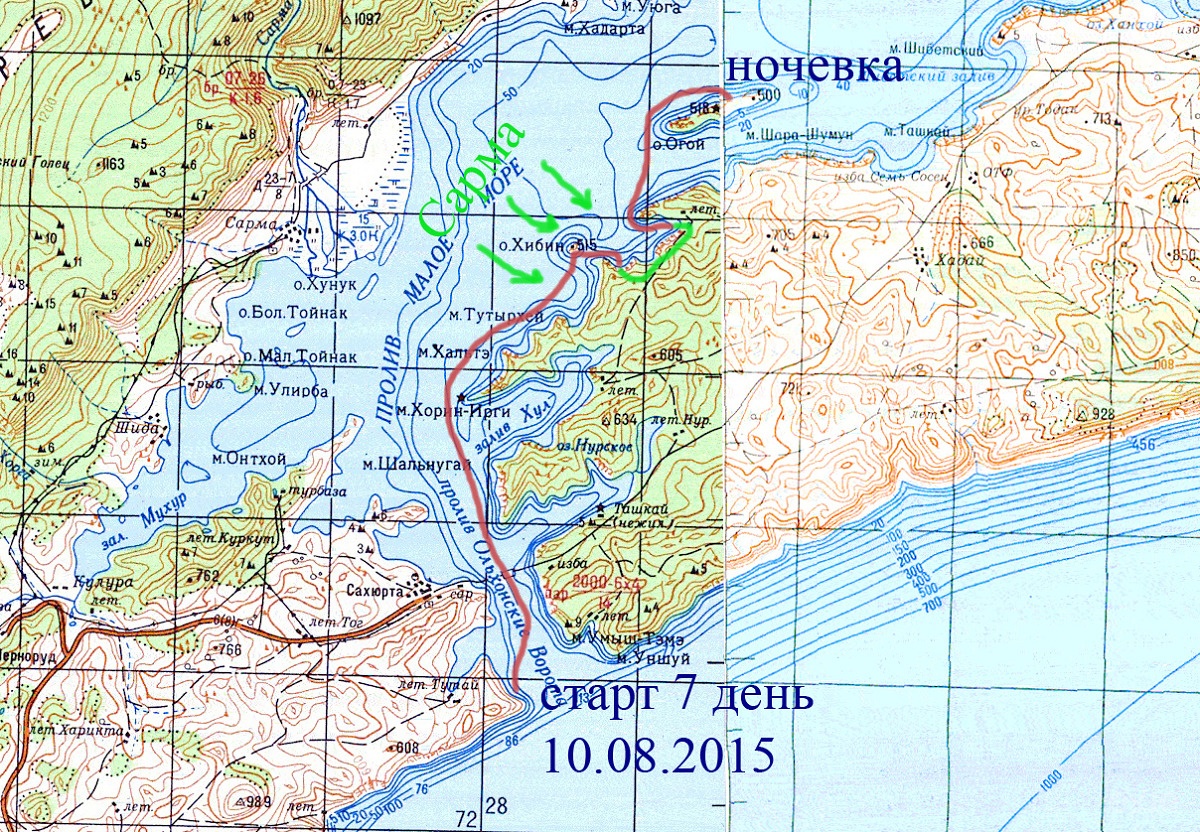 Карта малое море байкал с турбазами