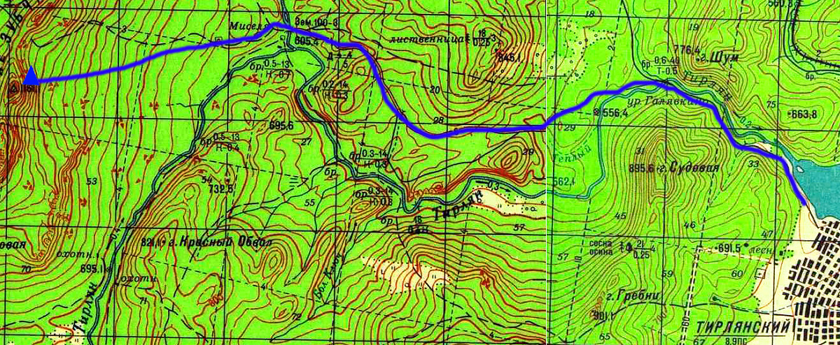 Карта тирляна с улицами и номерами домов